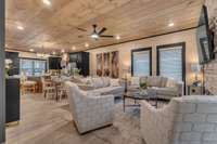 Interior of 5 bedroom rooftop cabin.  6 bedroom rooftop floor plan will vary.