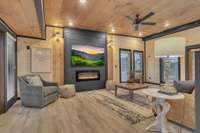 Interior of 5 bedroom rooftop cabin.  6 bedroom rooftop floor plan will vary.