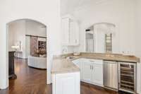 Wet Bar with Nugget Ice Maker and Beverage Cooler