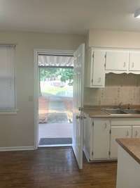 View from the kitchen to the patio!