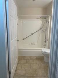 Tub and shower combo bath the accessibility rails