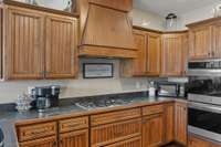 The attention to detail of the warmth wood and additional counter space and storage is an entertainers delight.