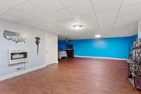 The fully finished basement has ample storage full bathroom and private entrance allowing one to enter an exit without disturbing the others in the home.