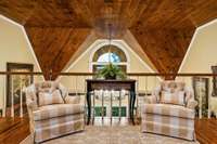 cozy sitting area on upstairs landing