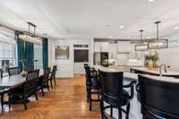 A fresh, bright and tasteful kitchen remodel with ample seating