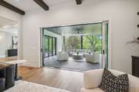 Sliding glass wall doors