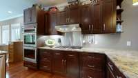 Stainless appliances with granite counters