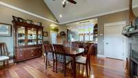 View from Dining area to Kitchen Island