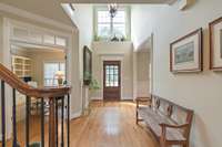 Beautiful two story foyer allows natural light to fill the home.