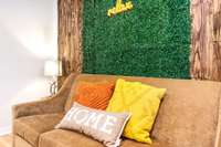 Trimmed with grainy wood walls and astroturf, even the walls of the bonus roof will make you smile!