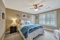 Bedroom 3 is located on the front of the house~Large walk-in closet with custom built-ins.