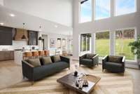 Family Room - Virtually staged photo