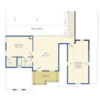 Second Floor Rendering- this is an OPTION depending on the Elevation that you choose. Included Elevation comes with an unfinished storage space. Let's make an appointment so you can come in and personalize your very own floorplan for Lot 40!