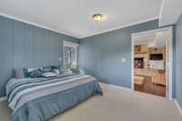 Lower level bedroom with walk-in closet.