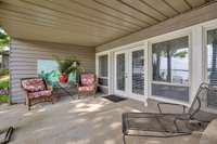 Lower level covered patio.