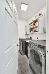 Laundry room with sink