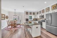 Large kitchen with breakfast area