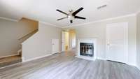 Living Room photo: Freshly painted with new LVP flooring.