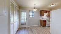 Eat in kitchen with door leading to the deck.