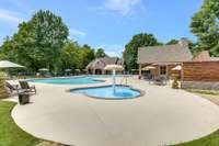 The community pool offers fun in the sun for all ages.