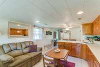 Lots of cabinetry and counterspace in the kitchen.