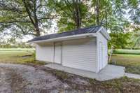 Storage building with electric and two separate rooms.