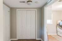 Large closet in mudroom.