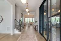 Elegant Foyer with 12' ceilings