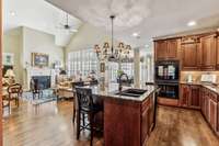 Kitchen open to family room