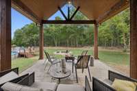 Relax and unwind on this covered patio