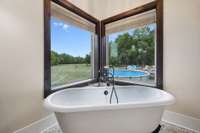 | Large Soaking Tub | Double Vanities |  Beautiful Tile Work |