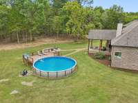 Pool with built around deck