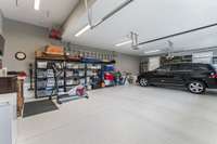 The garage has Guardian treated epoxy flooring.