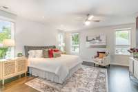 Expansive primary bedroom with TWO balconies.