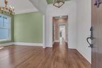 Gracious entry foyer and dining room.