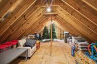 Large walk-in attic storage.