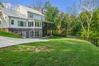 Great level backyard...use it for play or add a pool.