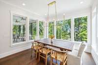 Dining room with fantastic views on three sides.