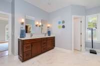 Another view of the vanity - with separate water closet!