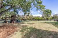 Fenced backyard