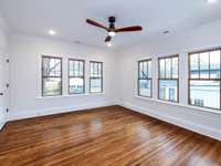 Upstairs back bedroom 13x16 with walk-in closet and half bath attached