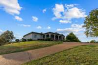 Looking up the hill to the main house