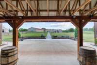 Looking back to the Event Barn from the outdoor bar area