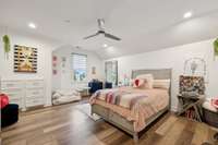 Built-In drawers in the wall and a large bedroom space makes it a perfect place for a teen or in-law suite.