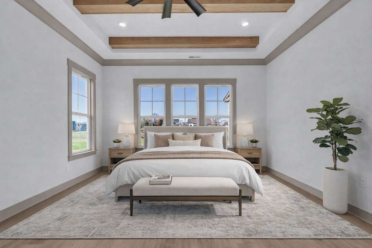 primary bedroom - virtually staged