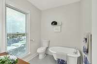 Main level full bath.
