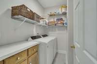 Main level laundry room.