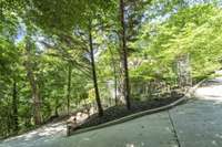 Driveway to the garage.