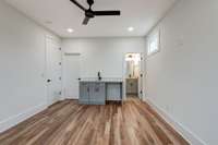 Bonus room wet bar - room for a fridge or wine cooler.