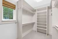 One of two large closets in primary bath